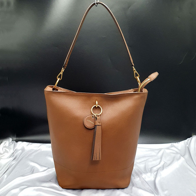 러브캣 브라운 버켓 숄더백 가방 은피아노