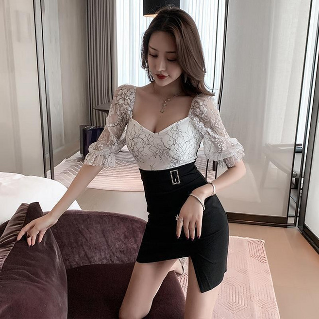 Makone 여성 섹시 원피스 여름원피스 미니