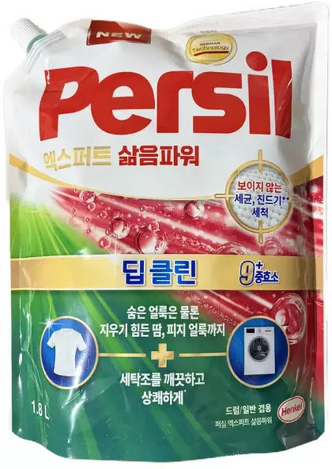 퍼실 엑스퍼트 삶은파워 하이진젤 리필 1.8L (겸용), 1개