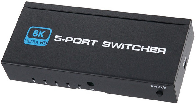 OU939 Coms 5x1 8K HDMI 2.1기 수동 스위치 5포트 / 8K 60Hz 4K 120Hz / 플스5 노트북 셋탑박스 TV 모니터 출력, 1개