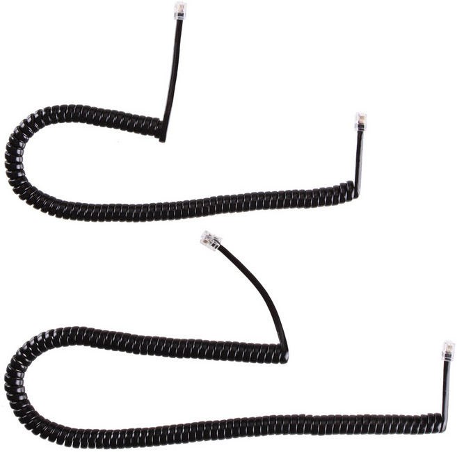 국내생산 엘지 삼성 키폰 인터넷 전화기 수화기 코드 송수화기선 돼지꼬리선 스프링선, 65cm, 블랙
