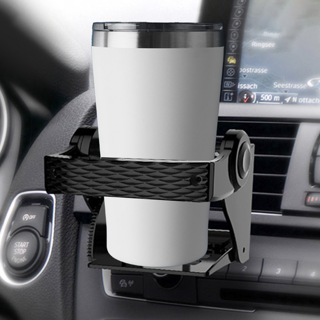 레모토 차량용 송풍구 컵홀더 멀티 받침대, 블랙