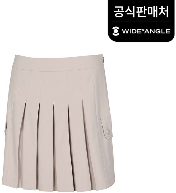 와이드앵글 공식 여성 CO 중기장 아웃포켓 플리츠 큐롯 L WWP24Q51E2 (정상가:229 000)
