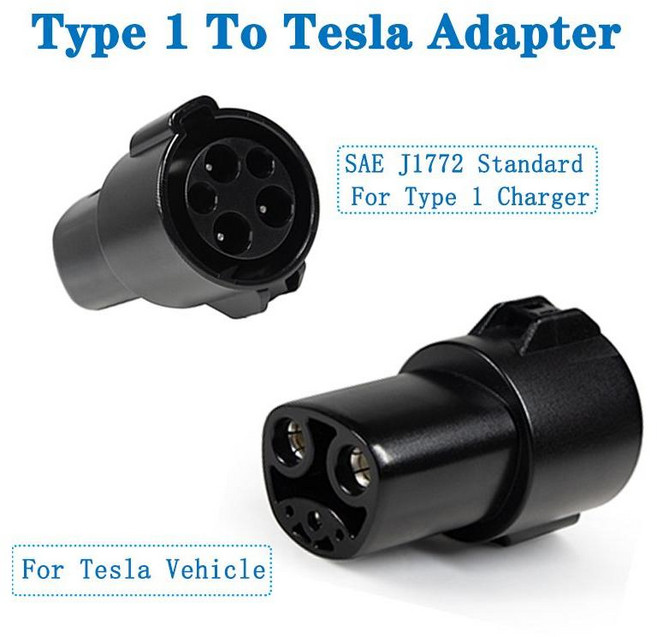 충전젠더 전기차 SM3 5핀 ZE 자동차 소켓 7핀 변환, AmericanStandard를Tesla자동차에쌓아올립, 1개