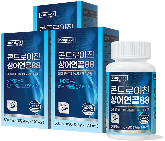 동국제약 콘드로이친 상어연골88, 90정, 3개