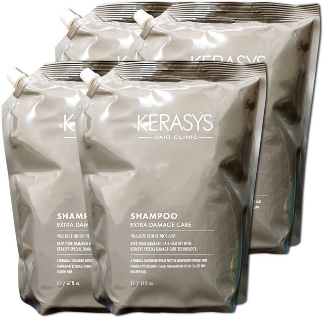 케라시스 대용량 리필 샴푸 2kg 두피세정 딥클렌징, 4개, 2L