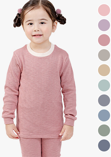 멜리스 아동용 겨울 골지스판 실내복 상하의 세트