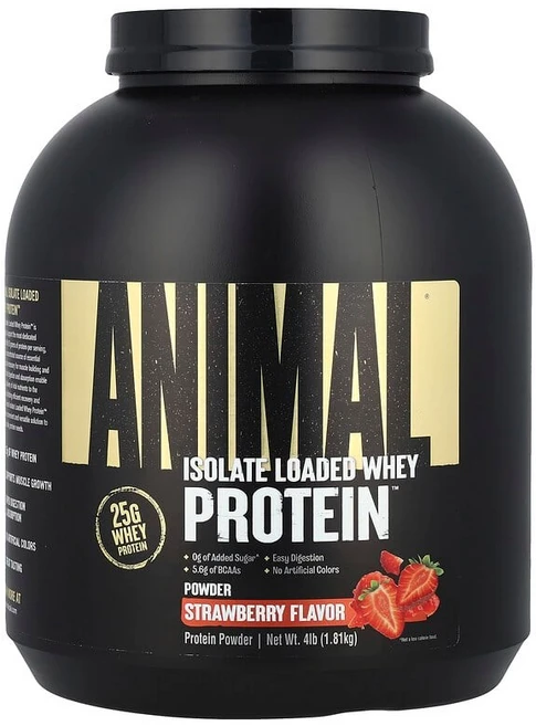 Animal 분리물 함유 유청 단백질 분말 딸기 맛 1.81kg(4lb) UNN-03134, 1.81kg, 1개 - 쿠팡