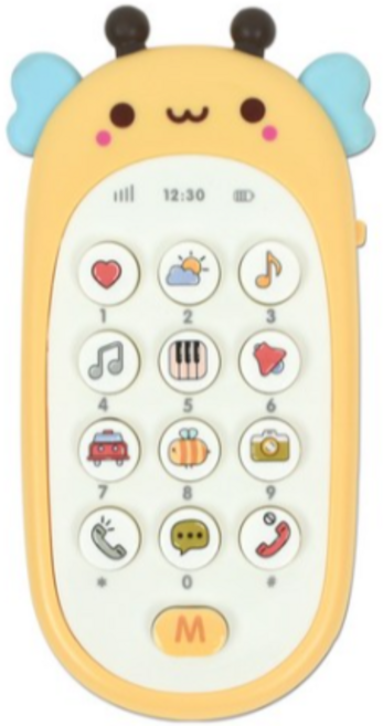 벨루키 멜로디 버튼식 휴대폰 아기전화기, ALL YELLOW, 1개