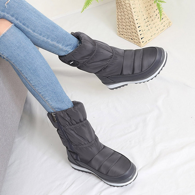 J웜퍼츠 겨울 방한화 방수 발수 패딩 부츠 따뜻한 털 안감 논슬립 미끄럼 방지 발편한 푹신한 신발