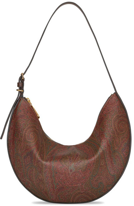 에트로 페이즐리 패턴 미디엄 지퍼 숄더 백
