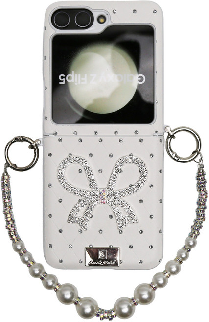 윰스모르 진주스트랩 갤럭시 플립 힌지 보호 케이스