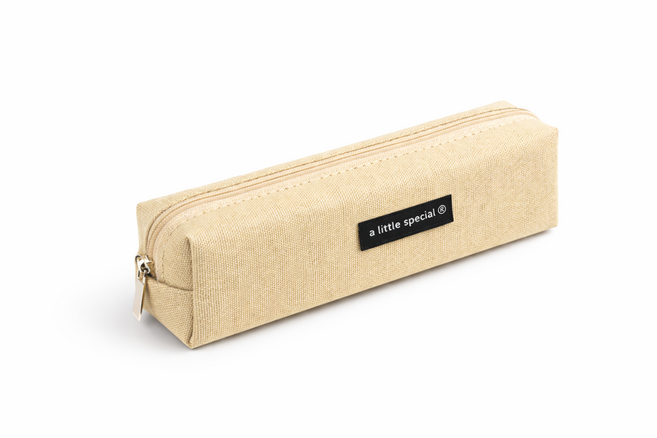세이브더그린 패브릭 대용량 필통 A Little Special 펜파우치 필통, 1개, 샌드 베이지