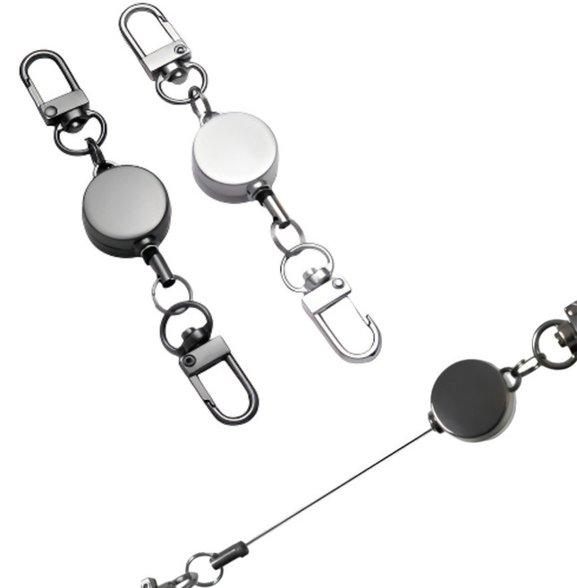 도나토르 투버클 늘어나는 와이어키링 2p, 블랙+실버