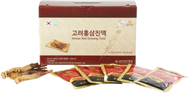 금산대근홍삼-금산에서 직접 만든 순수 홍삼 100% 진한 홍삼액 고려홍삼진액 80mL* 30포*2박스 [60포 실속용], 2박스