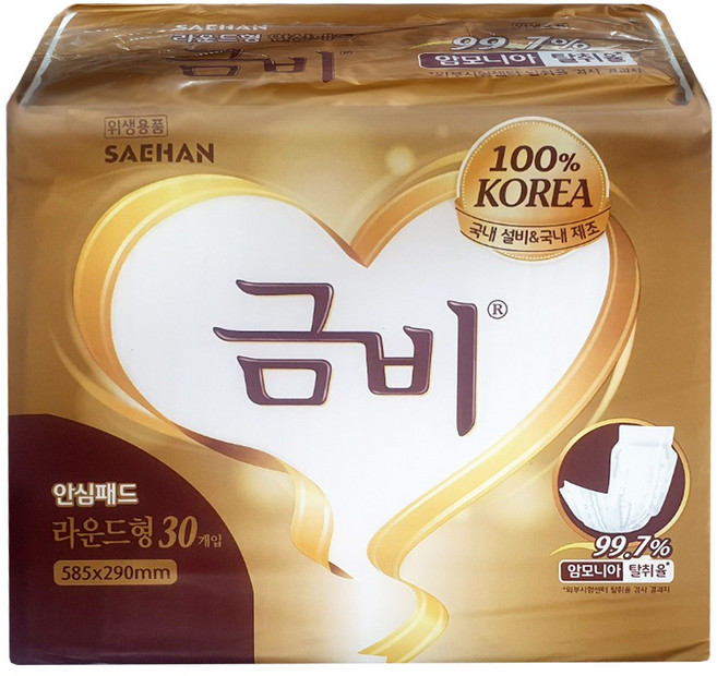 금비 남녀공용 라운드 패드형 성인기저귀, 30개입, 1개