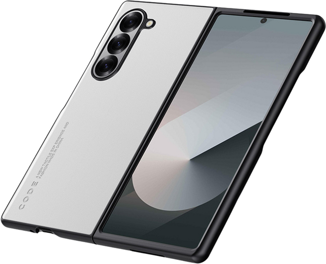 AROEREV 삼성 Z폴드6 폴더블 케이스 적용 Galaxy zfold5 슬림 솔리드 가죽 케이스