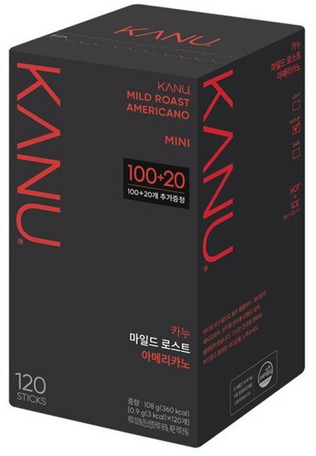 맥심 카누 마일드미니 100T+20T, 120개입