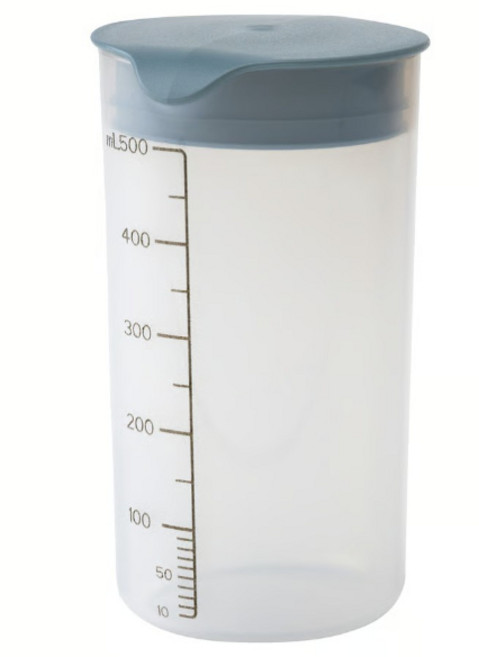 백희네 e047. 이케아 스탄다르드모트 쉐이커 눈금 표기 500 ml, 글래쉬블루, 1개