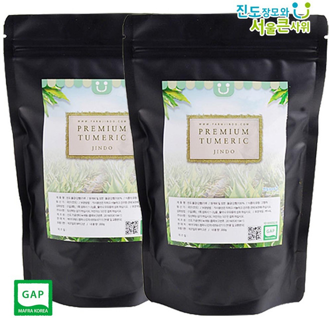 진도장모와 서울큰사위 강황가루 청정 진도산 햇 강황만 담았습니다, 300g, 2개