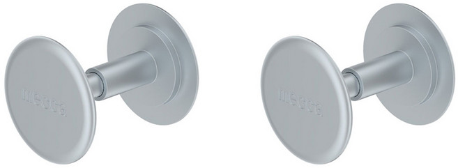 메카 현관문 보조키 마개 P-200 1+1, 실버, 1세트