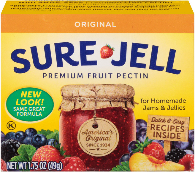 슈어젤 오리지널 프리미엄 과일 펙틴 49.6 그램 (8개 팩) Sure-Jell Original Premium Fruit Pectin 1.75 Ounce (Pack of 8), 49g