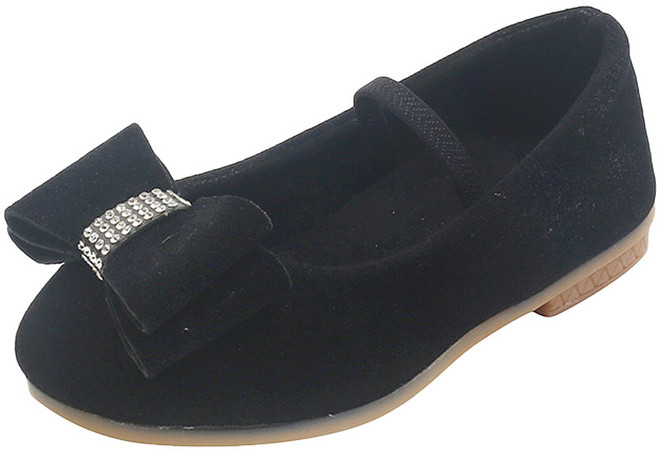 키즈트리 여아용 리본 큐빅 플랫 구두 XZ-495