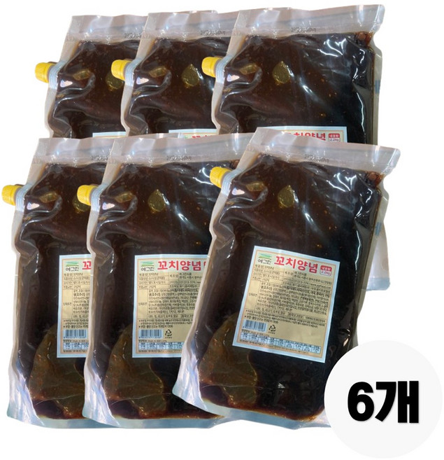 예그린 꼬치 양념 숯불 바베큐 소스, 2.2kg, 6개