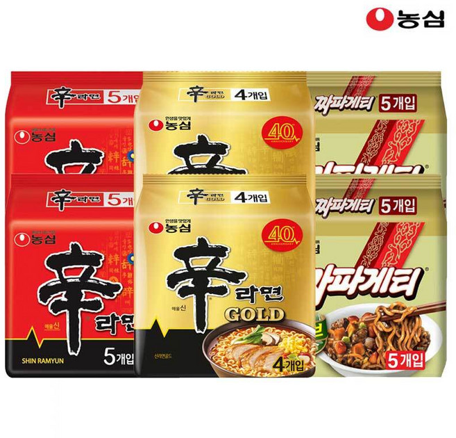 농심 신라면10봉+신라면골드8봉+짜파게티10봉, 28개