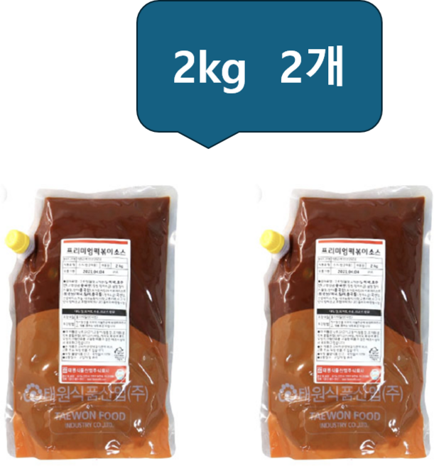 태원식품 프리미엄 떡볶이소스 2kg, 2개