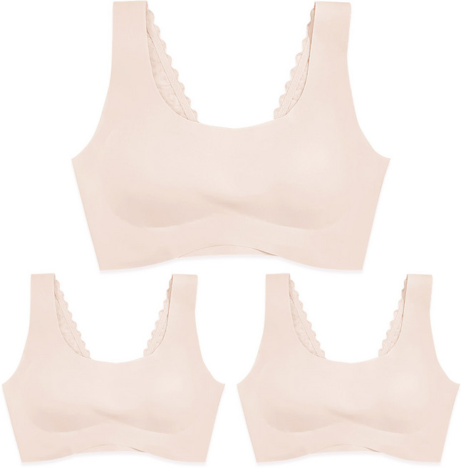 심리스 레이스백 심리스브라 3매 세트 521