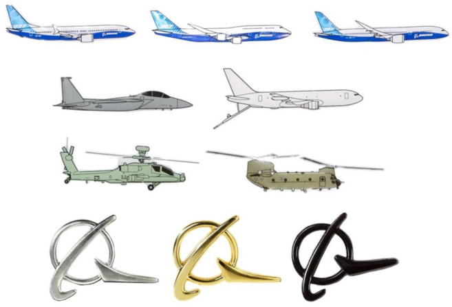 보잉 뱃지 777x 787 747 F15 CH47 KC46 AH64 전투기 헬기 핀 브로치 라펠핀