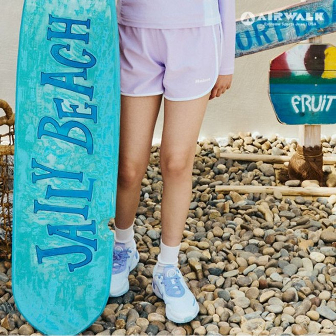 에어워크 주니어 여아 주니어 배색 비치 숏팬츠