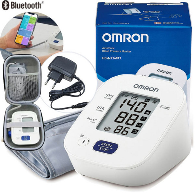 오므론 혈압측정기(블루투스 기능)+ 전용 아답타+케이스, 1세트, 7140