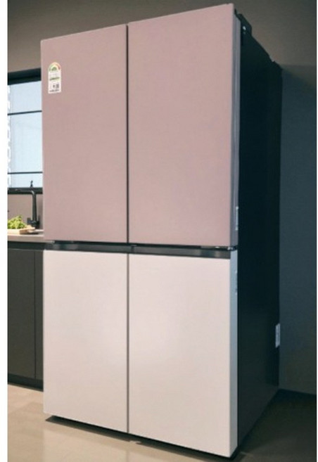 (LG전자) DIOS(디오스) 오브제컬렉션 매직스페이스 4도어 냉장고 870L (클레이핑크/베이지/T875MKE111), T875MKE111