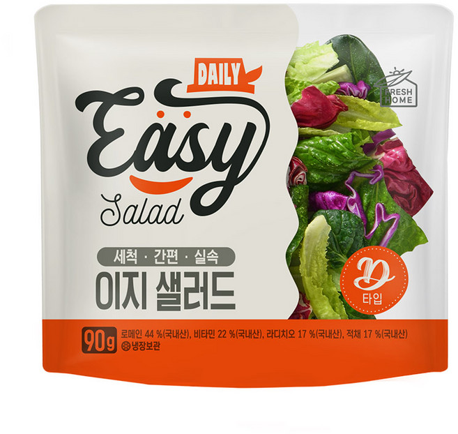 [랭킹닭컴] 프레쉬홈 이지 샐러드 D TYPE, 5개, 90g