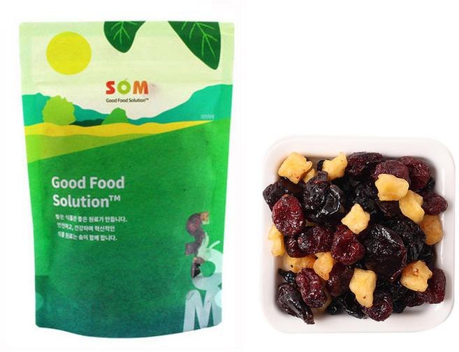 [딜라잇가든] 건조 올아메리칸 블랜드 미국산 믹스과일, 3개, 200g