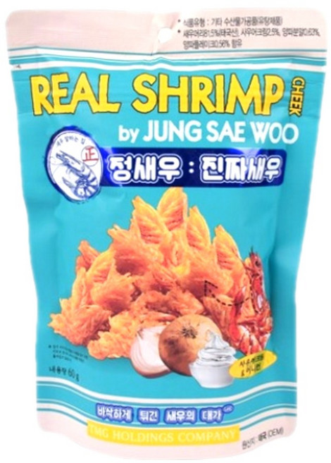 정새우 진짜새우 사우어크림어니언 새우머리 과자, 300g, 1세트