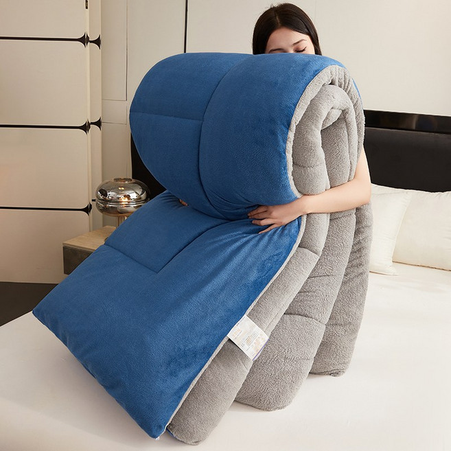 Fowod 두꺼운 보온 겨울이불 우유양털 극세사 이불