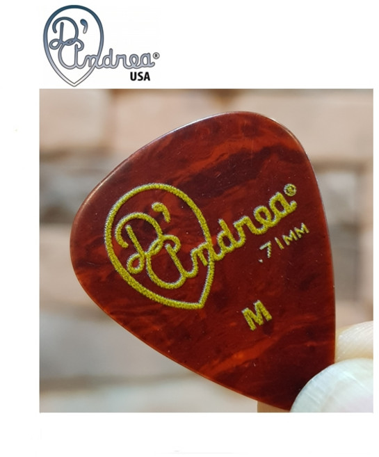 디안드레아 톨토이즈 피크 두께선택 DAndrea Celluloid 디안드레아피크, H .96mm(2개씩)-할인적용, 1개