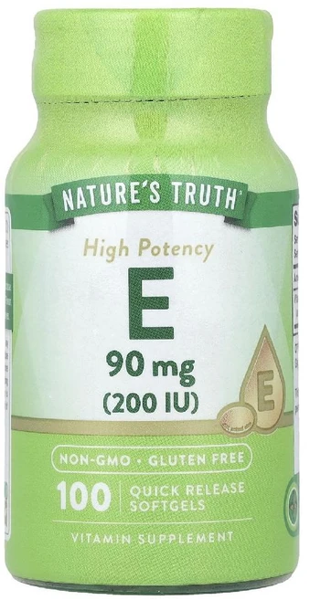 네이처스트루스 비타민E 90mg 200IU Vitamin E 소프트젤 100정, 1개 - 쿠팡
