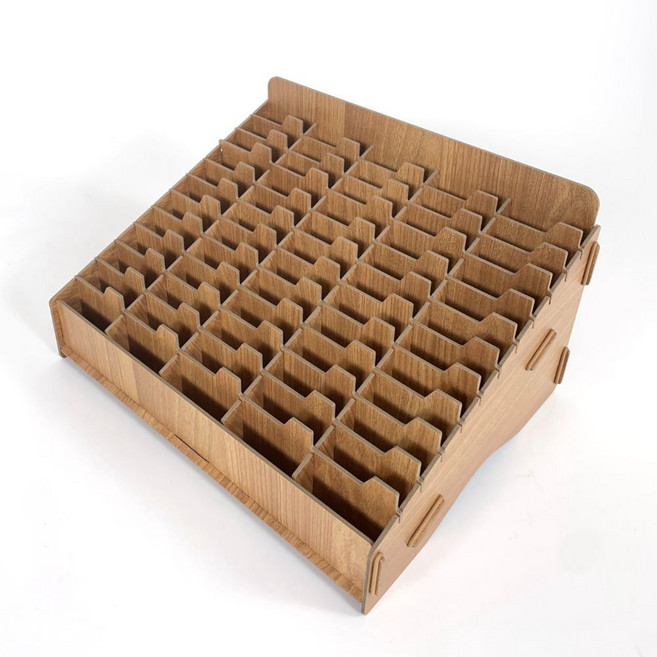 올지 명함보관함 60칸 쿠폰 카드 꽂이 수납함, 브라운, 1개