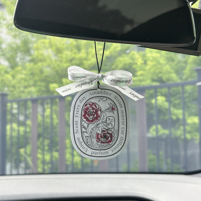 아망디에 룸미러 방향제 차량용 종이 방향제 세트, 파리앙플뢰 (34번가 생제르망 향), 6개