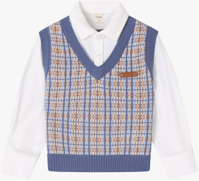 [치크]레이어드 자가드 조끼 CKKA2511B_NC청주점