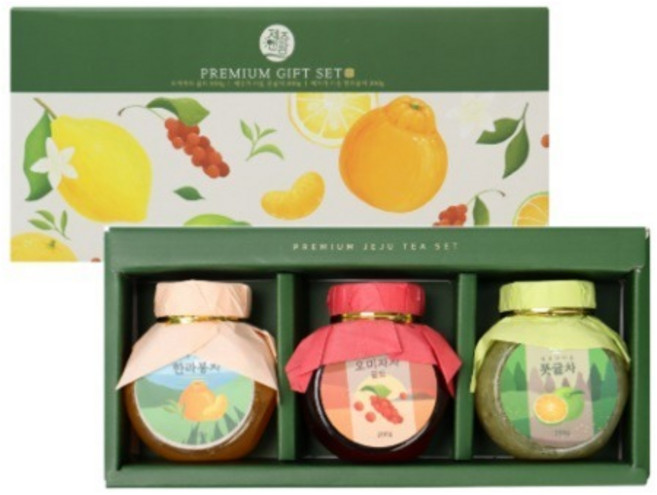 JD-오미자 한라봉 풋귤 과일차 3종 선물세트, 1개