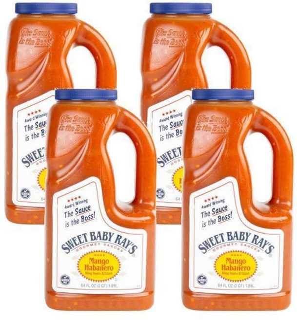 Sweet Baby Ray's 스위트베이비레이스 망고 하바네로 윙 소스 글레이즈 1.89L, 4개