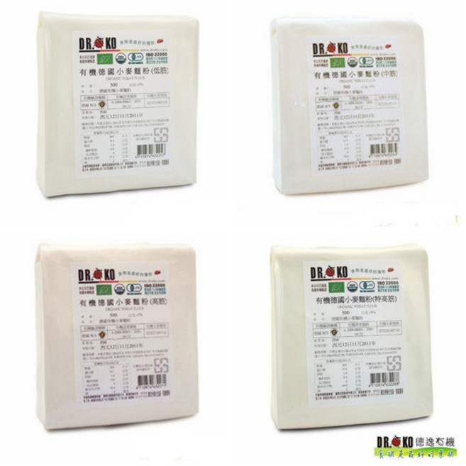 DR.KO 有機德國小麥麵粉, 1個, 1包-低筋