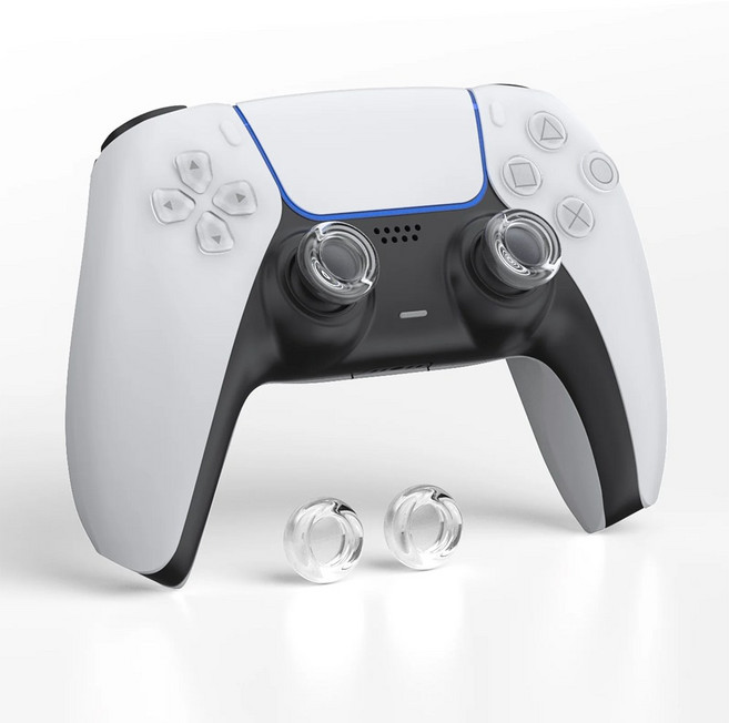 듀얼센스 스틱커버 이이네 투명 2P세트 프로콘2 엑박패드 호환, 1개, 이이네 듀얼센스 투명 스틱커버