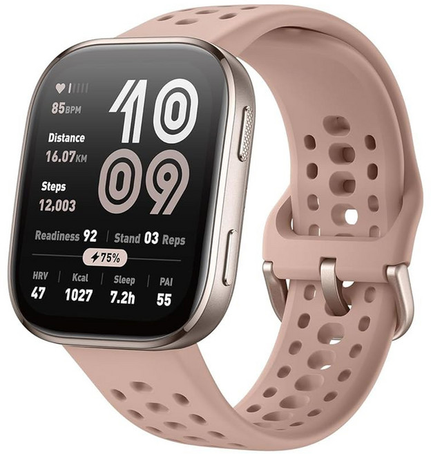 Amazfit Bip 6 스마트 워치 46mm 14일 배터리 1.9인치 AMOLED 디스플레이 GPS 및 무료 지도 AI 블루투스 통화 및 문자 건강 피트니스 및, Blush, 1개