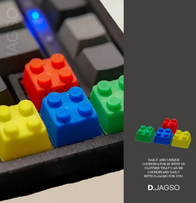 키캡 기계식 키보드 악세사리 레고 블럭 모양